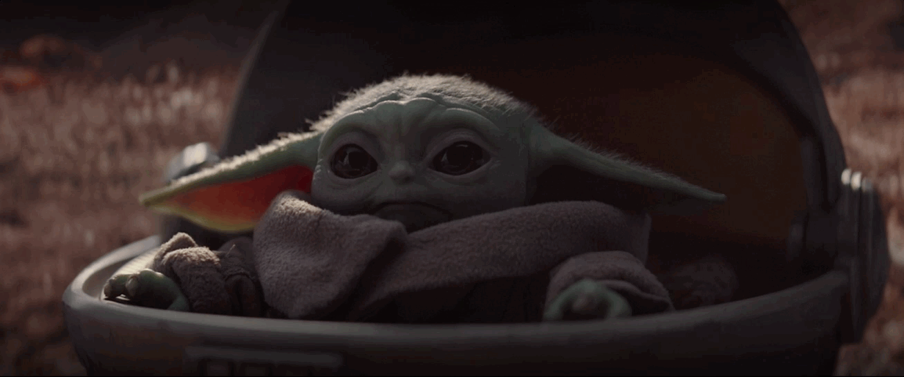 He’s baby! Baby Yoda in Episode 2.