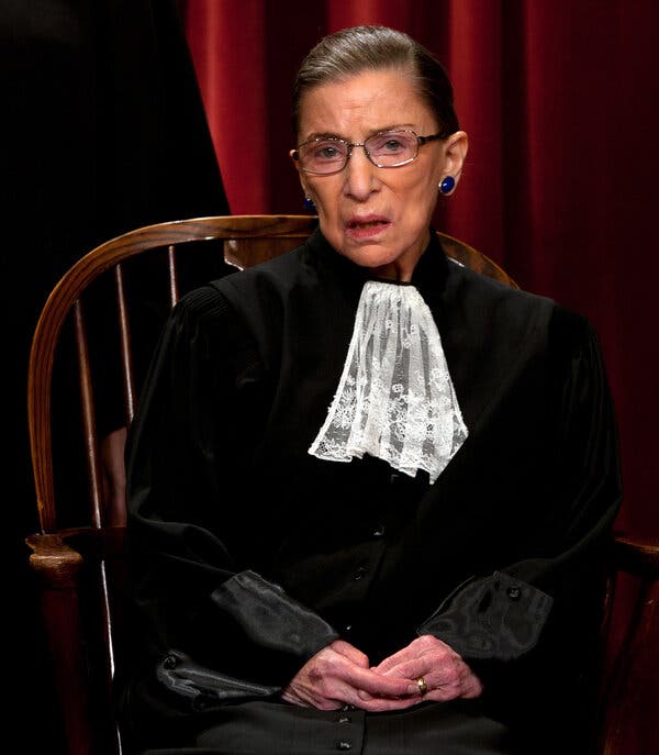 Ruth Bader Ginsburg on Supreme Court class photo day in 2010.