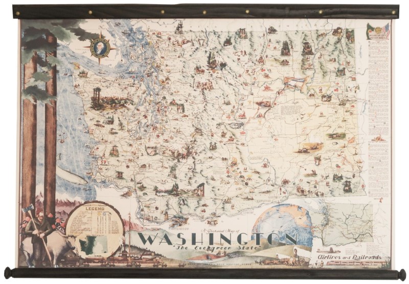 Antique map - Washington 